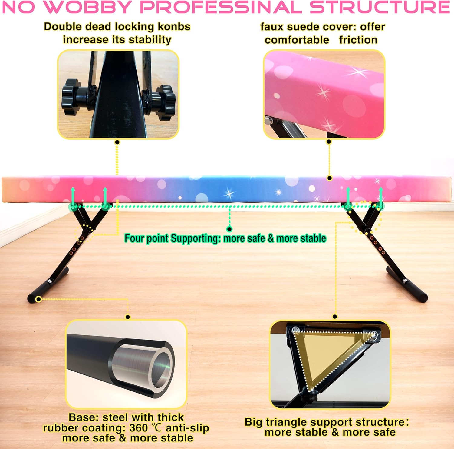 8 Ft Gymnastic Slant Board Adj - đánh giá và giá Gymnastics Beam Floor