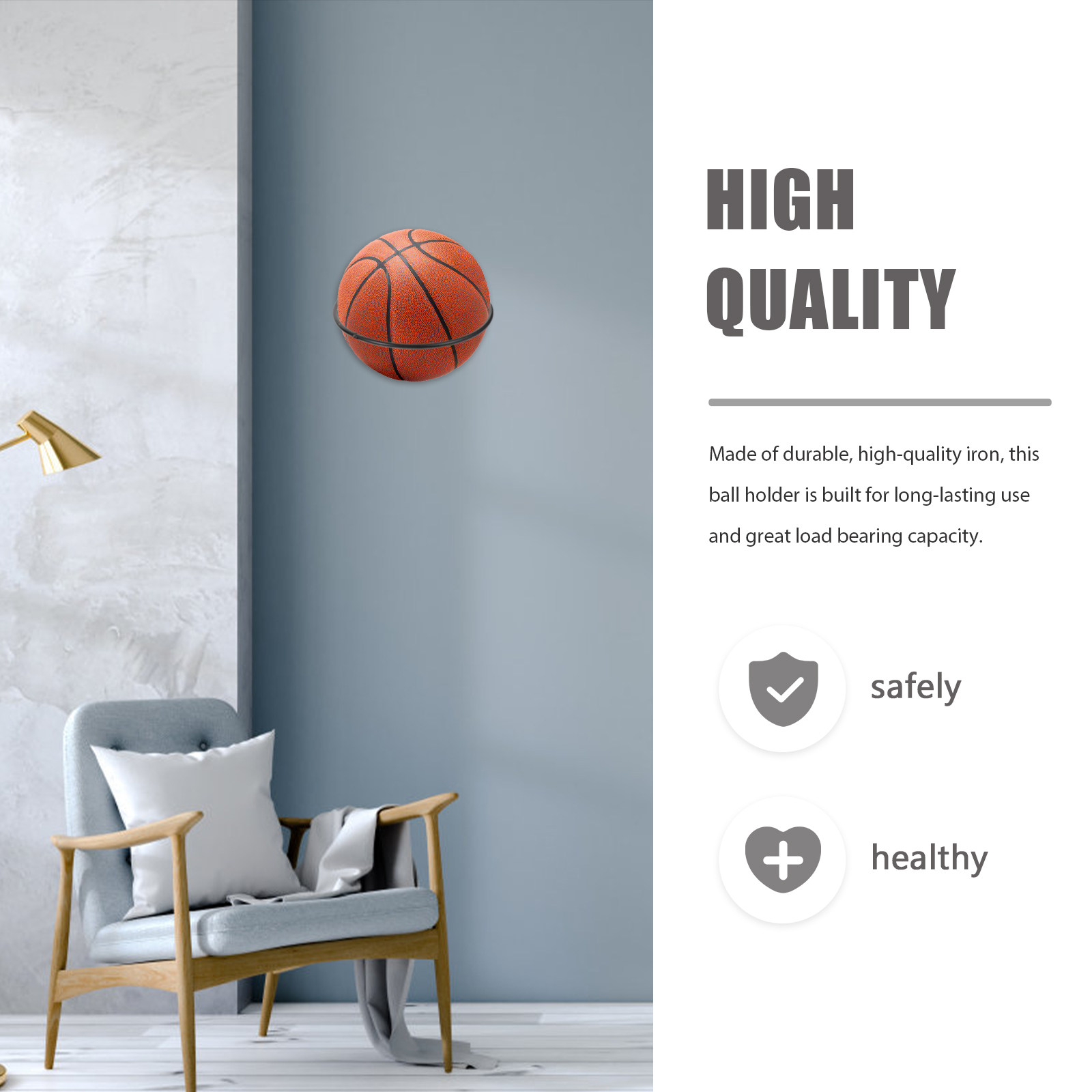 5Pcs Sturdy Iron Wall Ball Rac - đánh giá và giá Sports Equipment Organizer