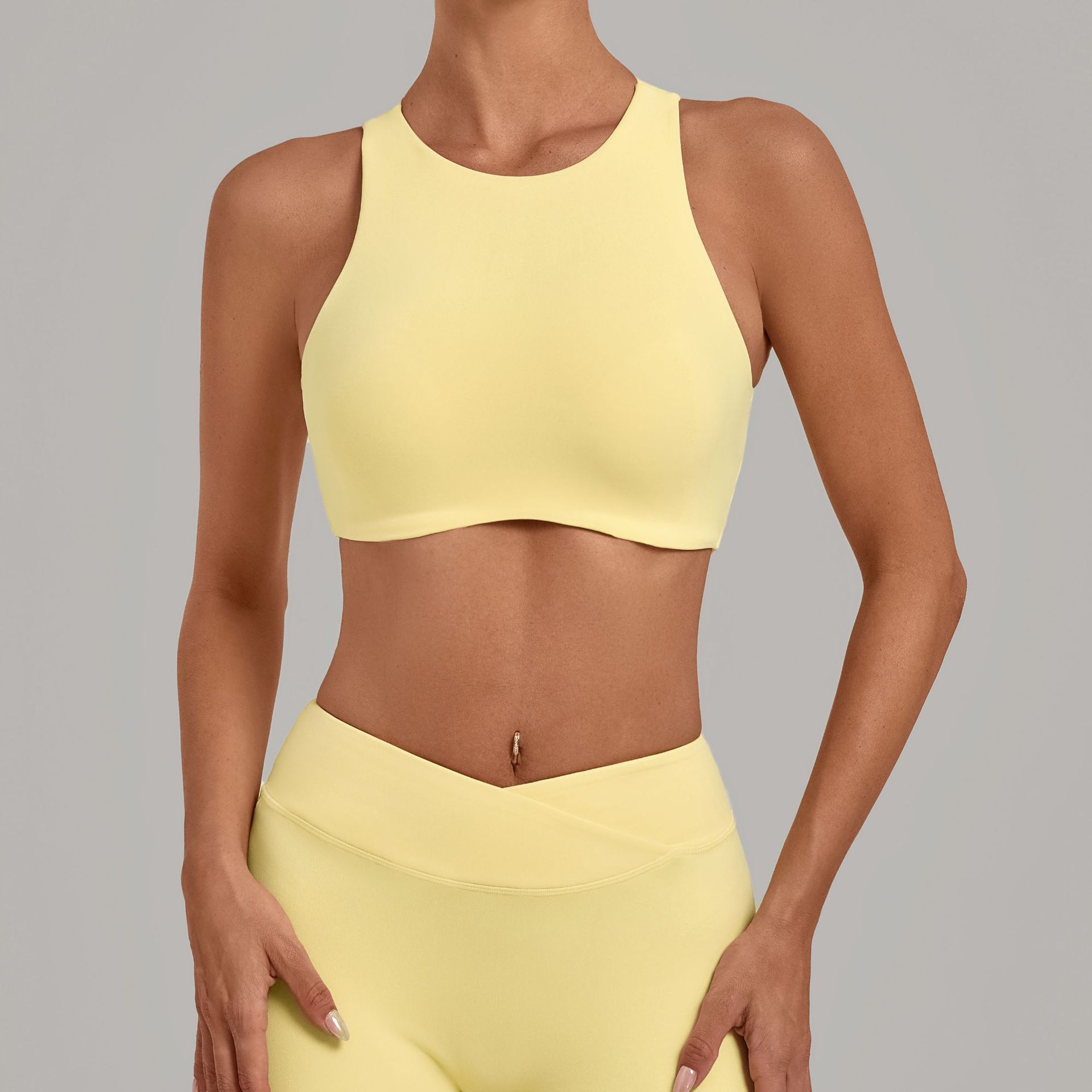 Women High Neck Sports Bra Pad - đánh giá và giá Sports Equipment Logo